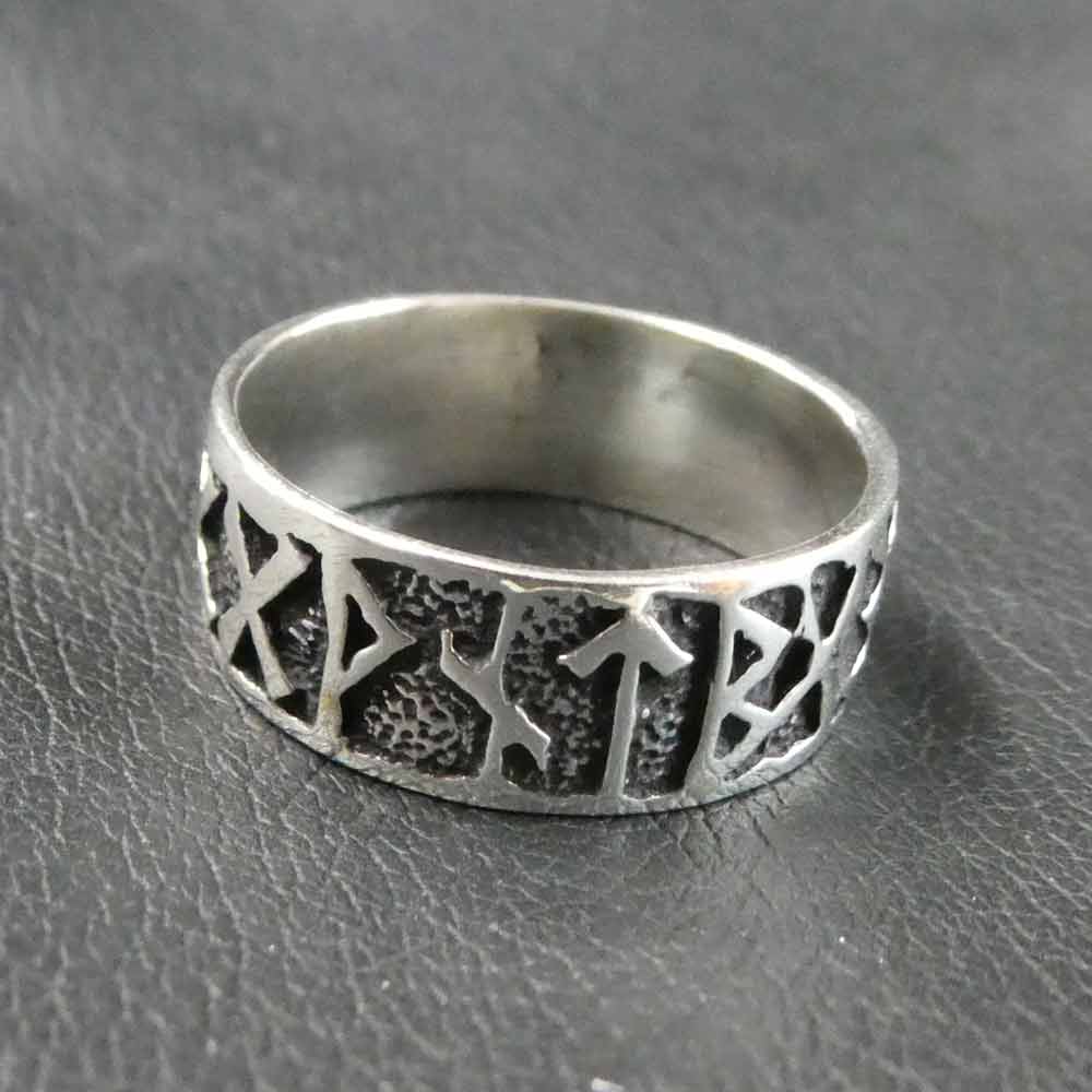 Runen Ring Schmuck Silber älteres Futhark