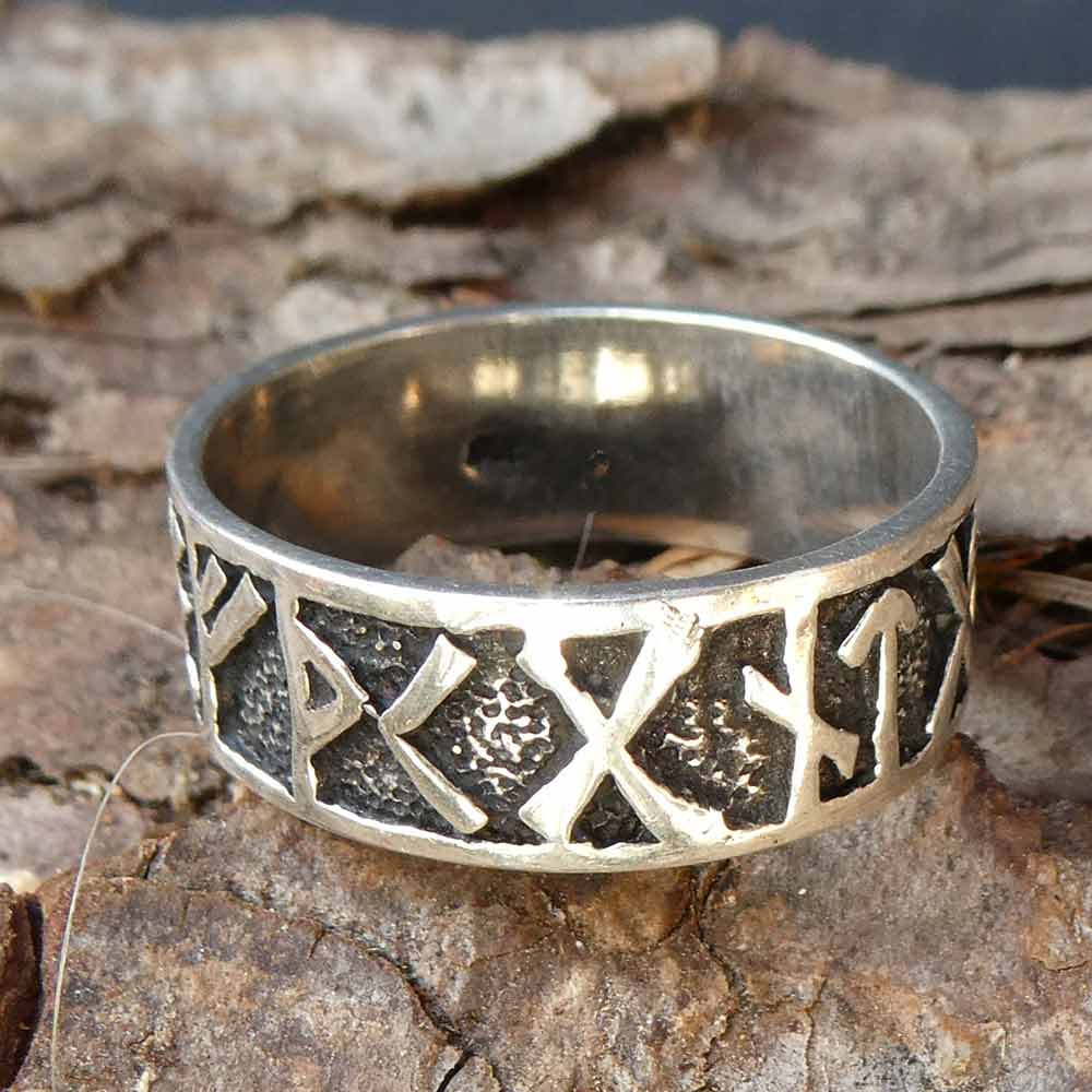 Runen Silberschmuck Ring Wikinger Schmuck 925 Sterlingsilber