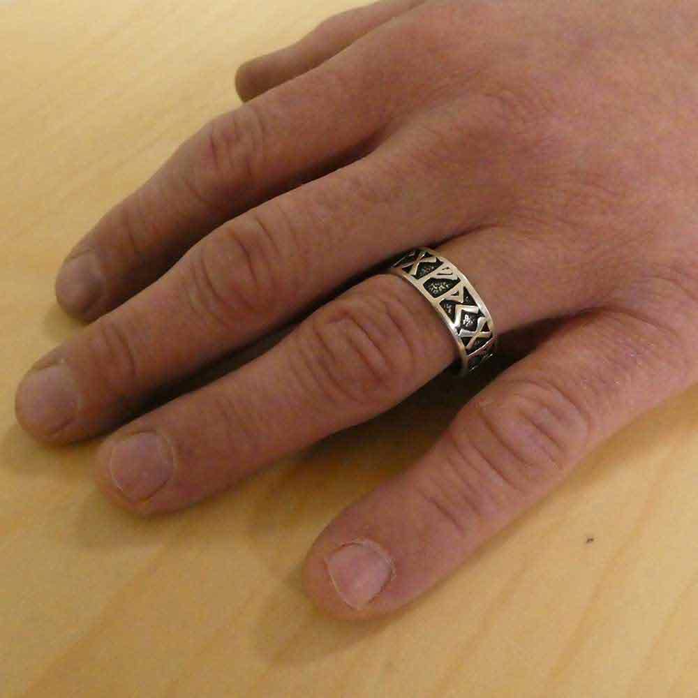 Runen Wikingerring Schmuck Silber