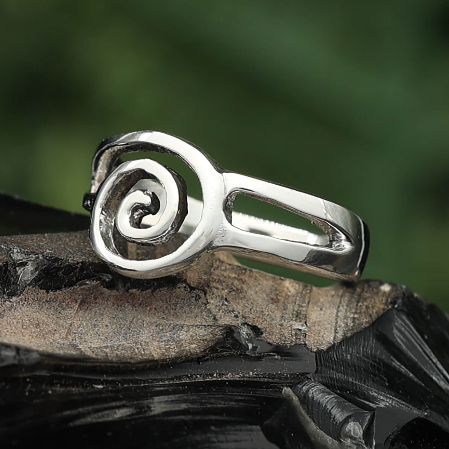 Spirale Ring Schmuck hochwertiges 925 Silber feiner Silbering