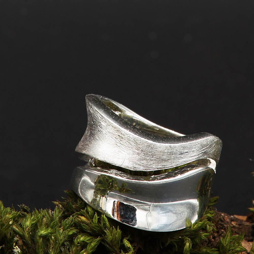 Desinger Ring 925 Silber - Matt ung Glänzent - Hochwertig verarbeitet