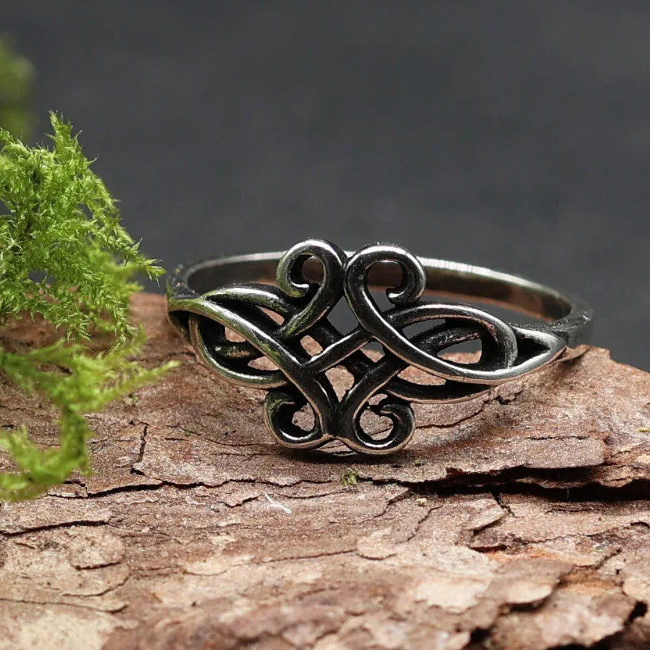 Keltischer Ring 925 Silber Damen Jungen Mädchen Silberring