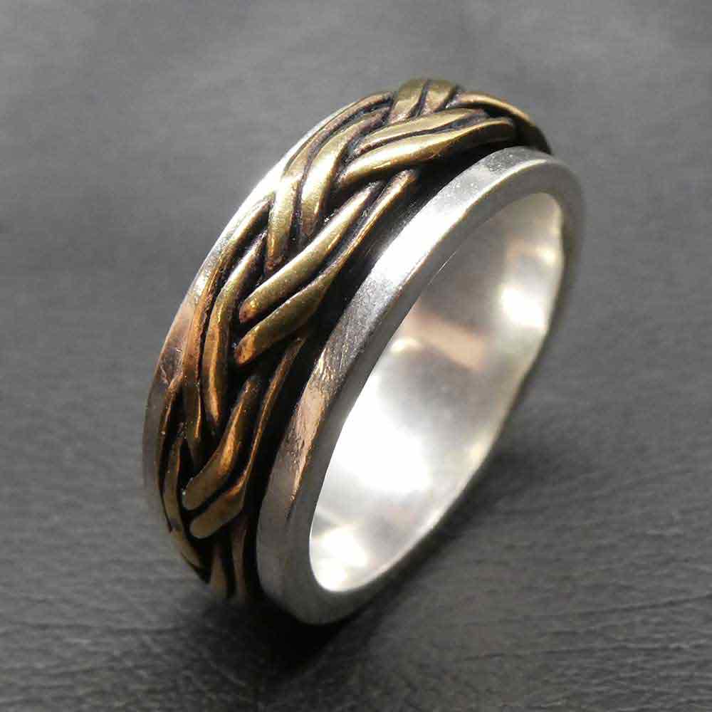 Spinning Ring Silber Bronze edel ausgefallen