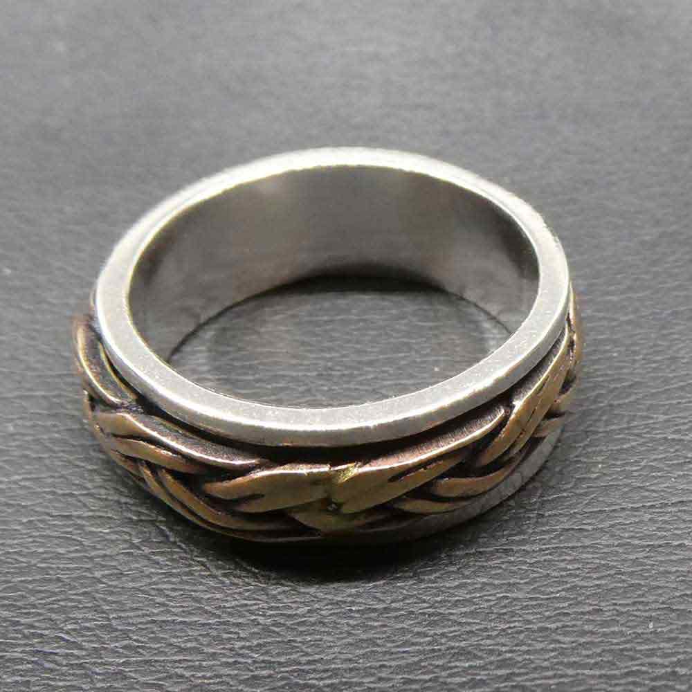 Spinning Ring drehbarer Silber 925 Bronze Innen Ring