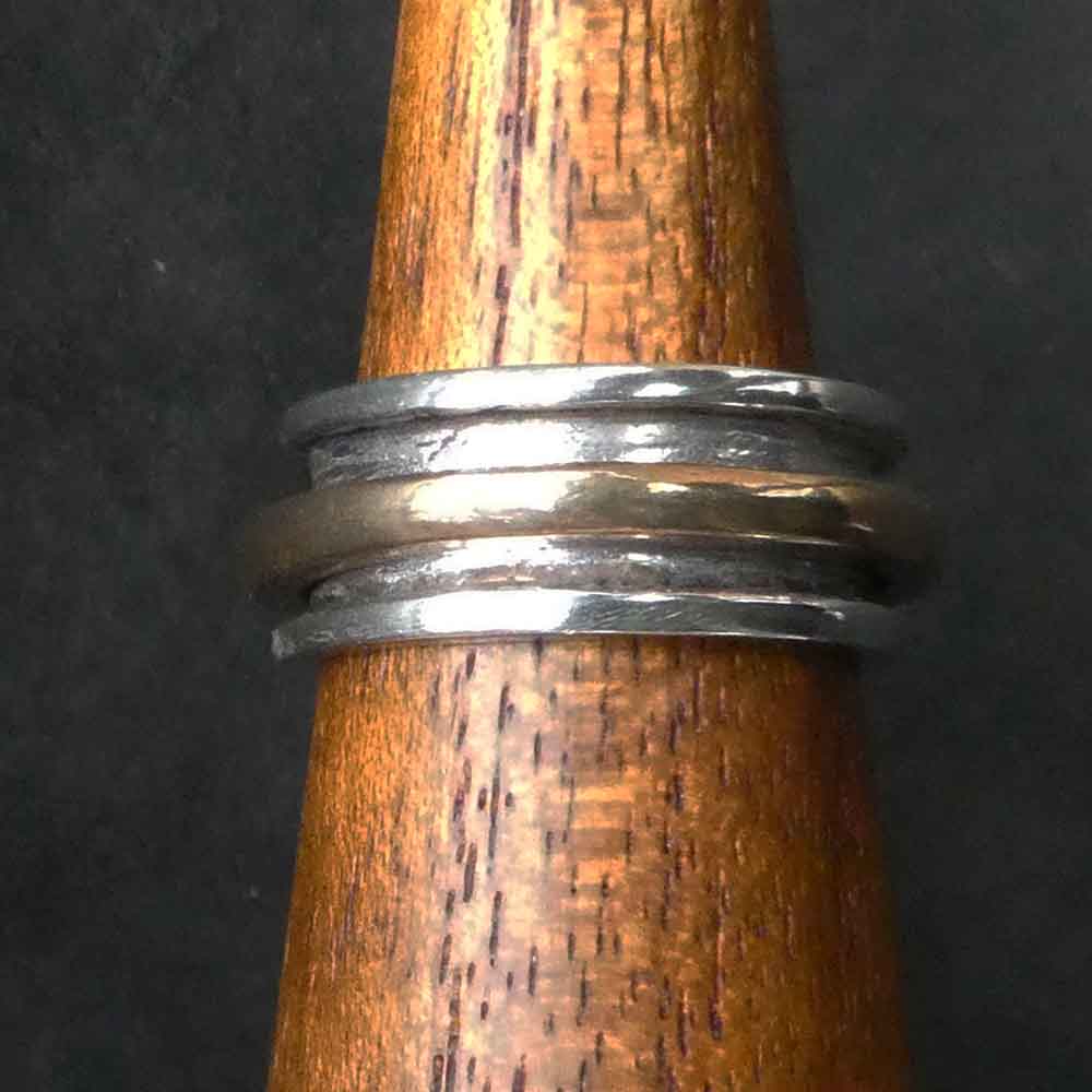 Ring Silber Spinning Silberring drehbarer Innenring Silber Bronze