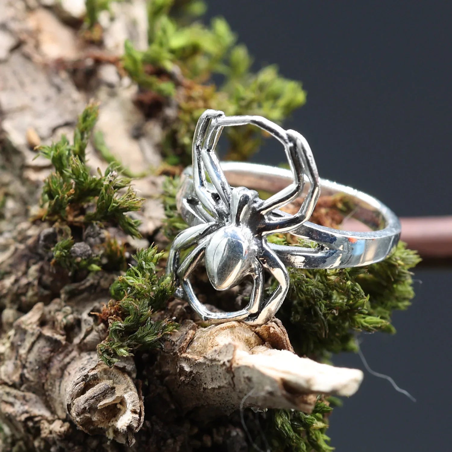 Spinnen Ring Silber zartes Design Gothic Schmuck