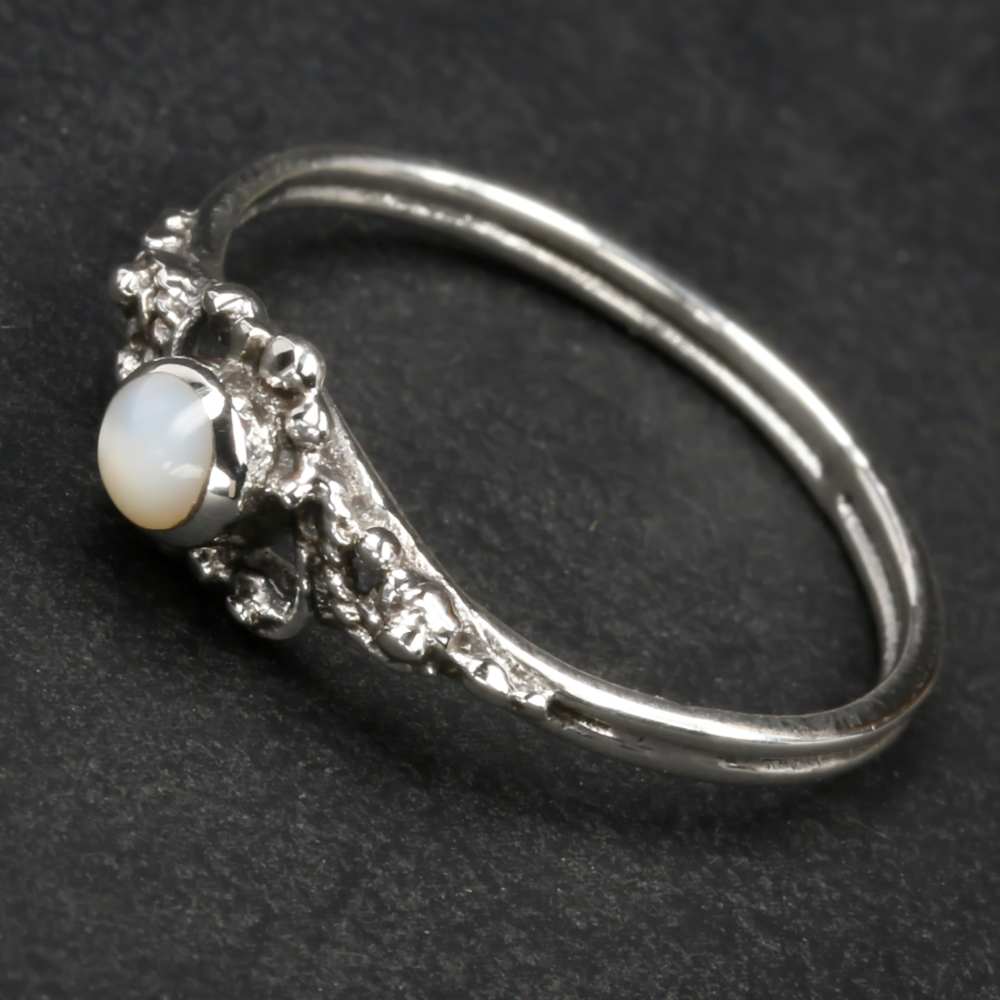 Perlmutt Silberring Damen Kinder Sterlingsilber