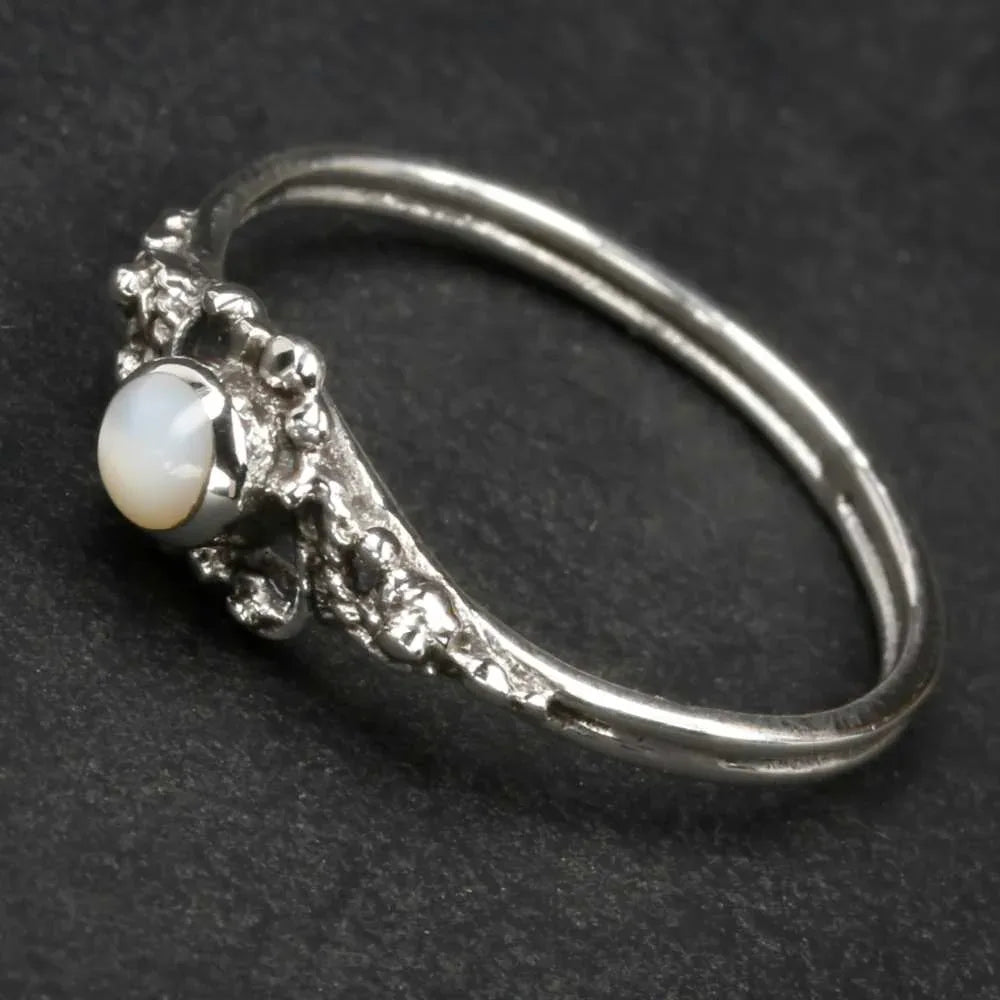 Perlmutt Silberring Damen Kinder Sterlingsilber