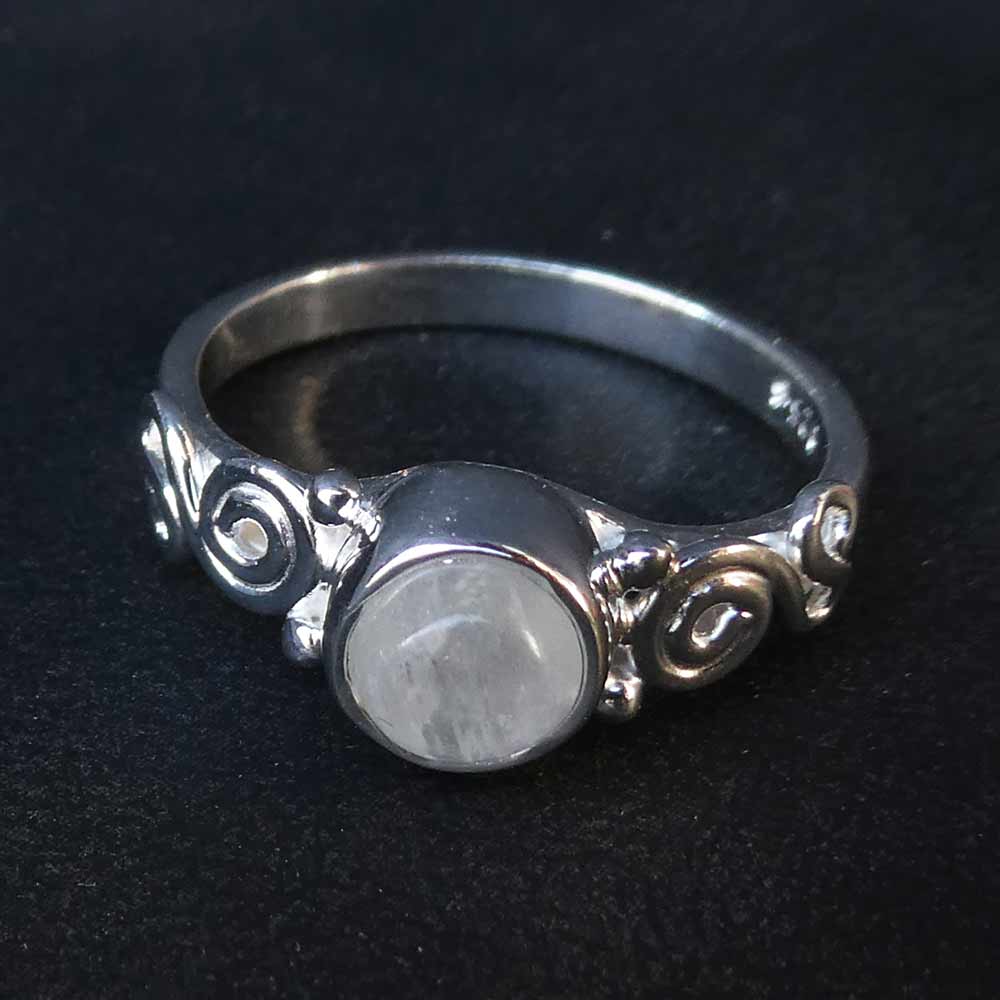 Mondstein Damen Ring 925 Silber echter Mondstein Handarbeit Schmuck