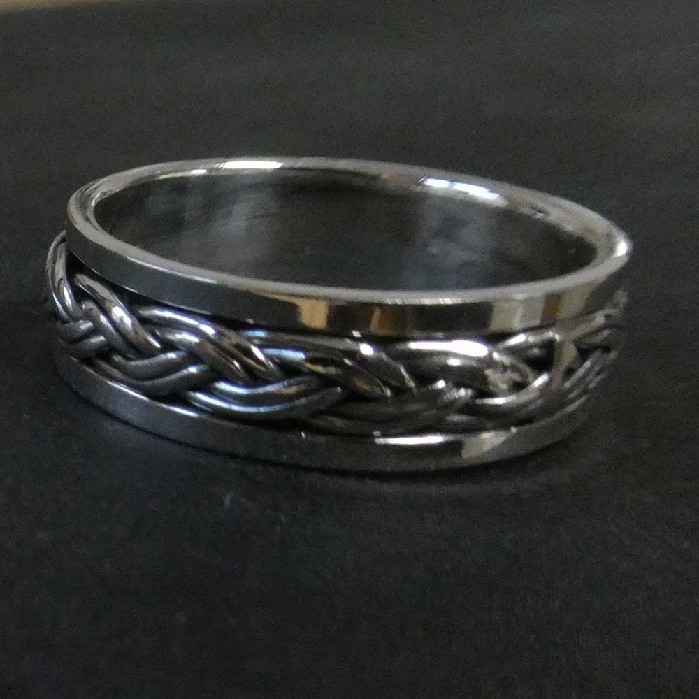 Spinner Ring 925 Silber edel drehbarer Innenring Damen herren