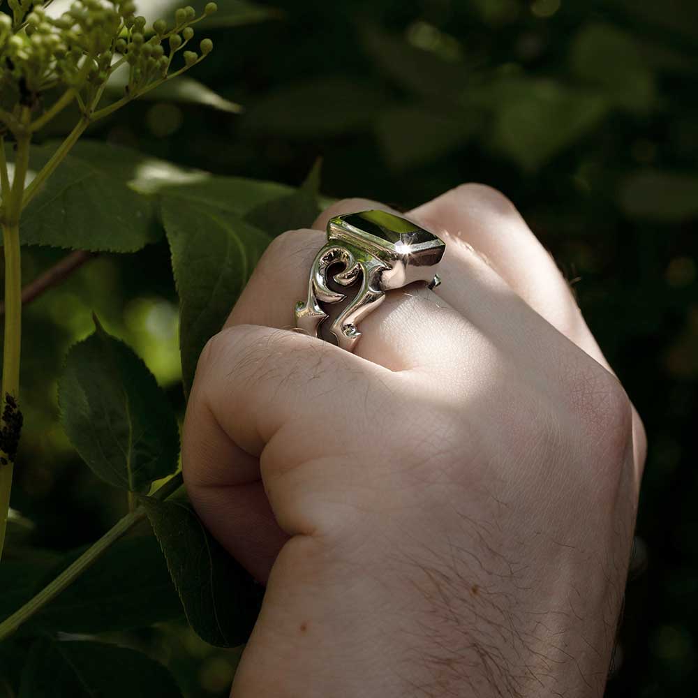 edler Herrenring groß auffällig Gothic Schmuck Silber Ring