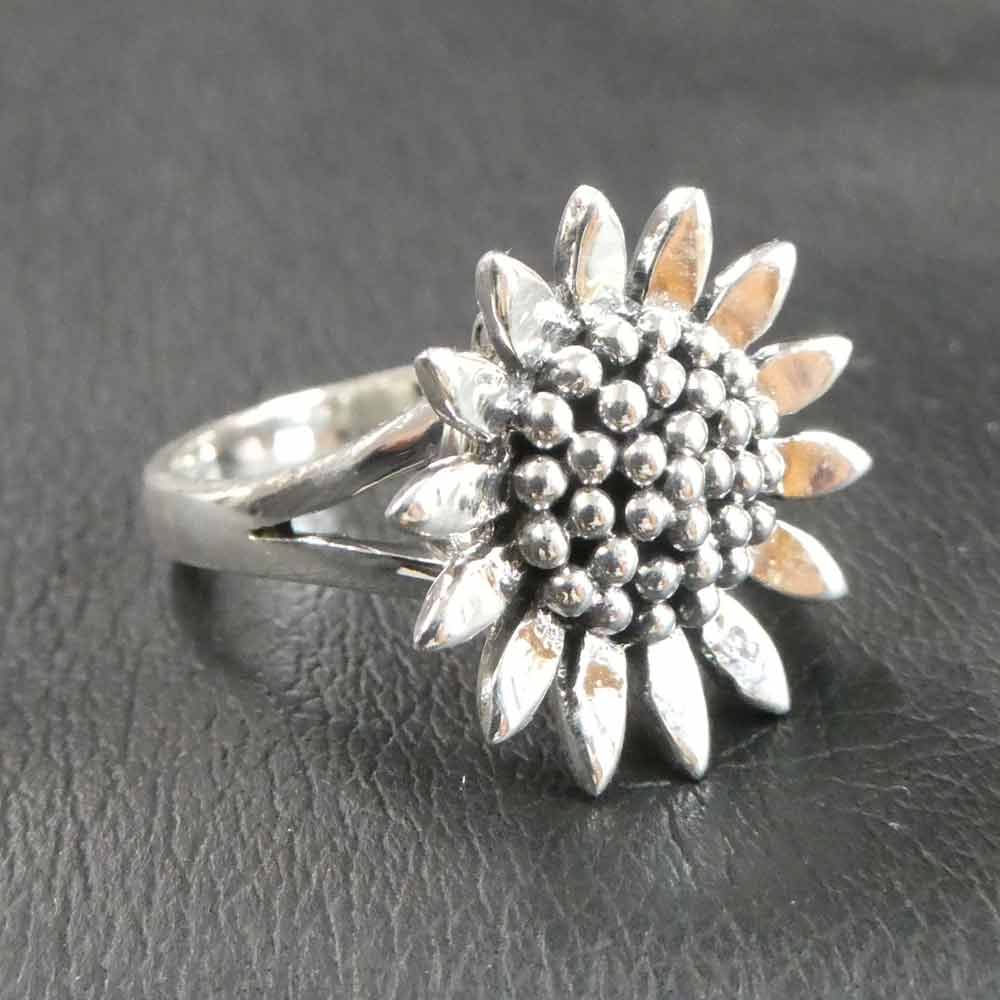 Sonnenblumen Ring Silber Giftring