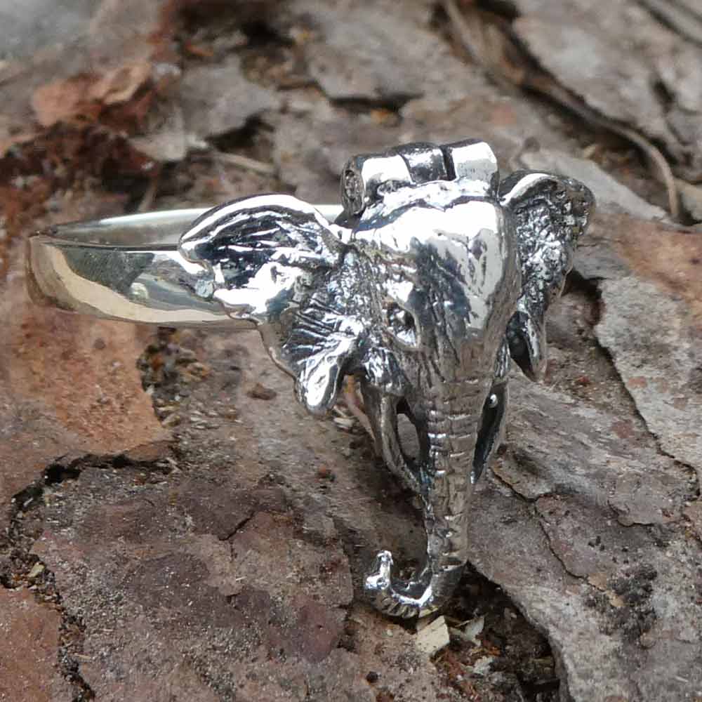 Elefant Silberschmuck Ring