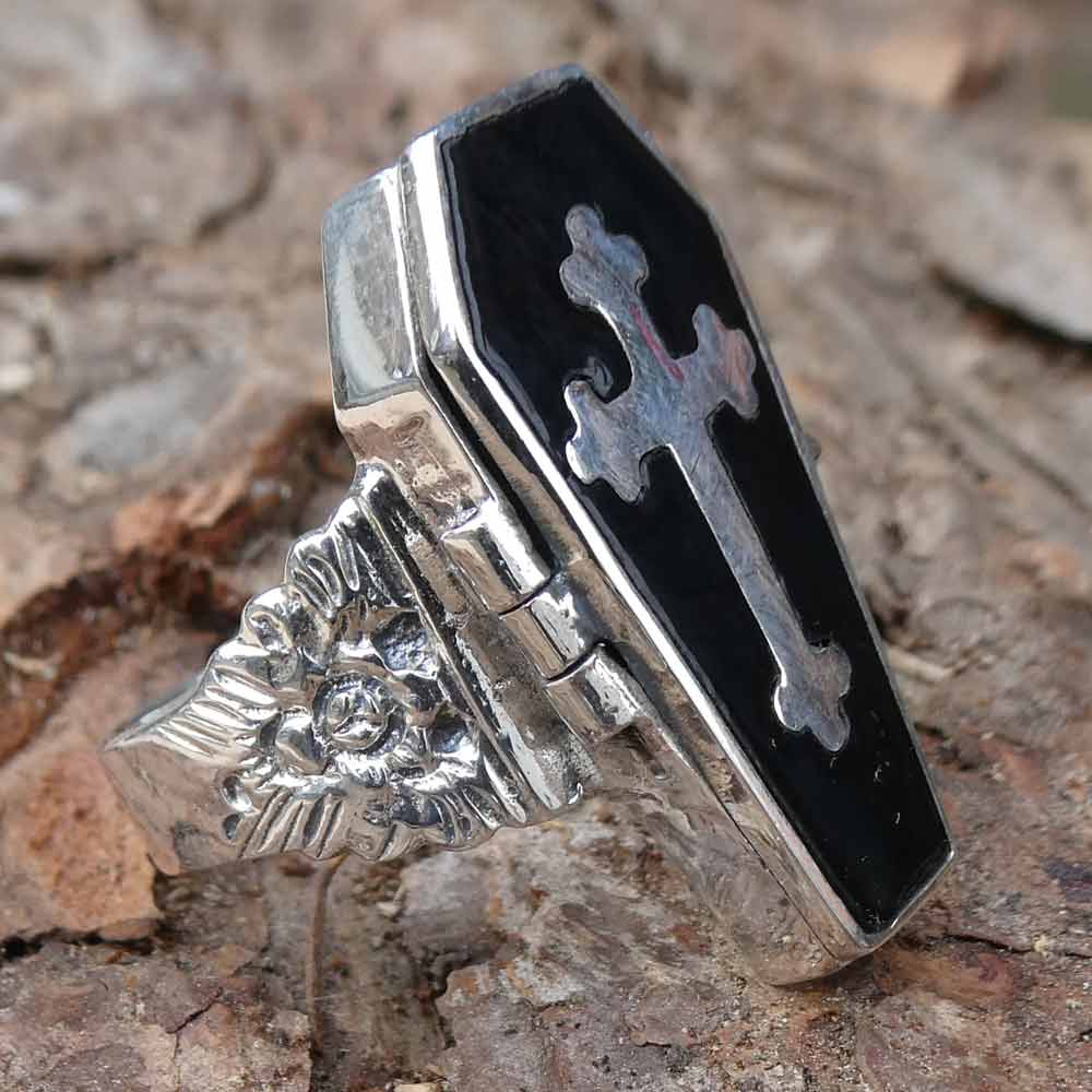 Giftring Silber großer Sarg