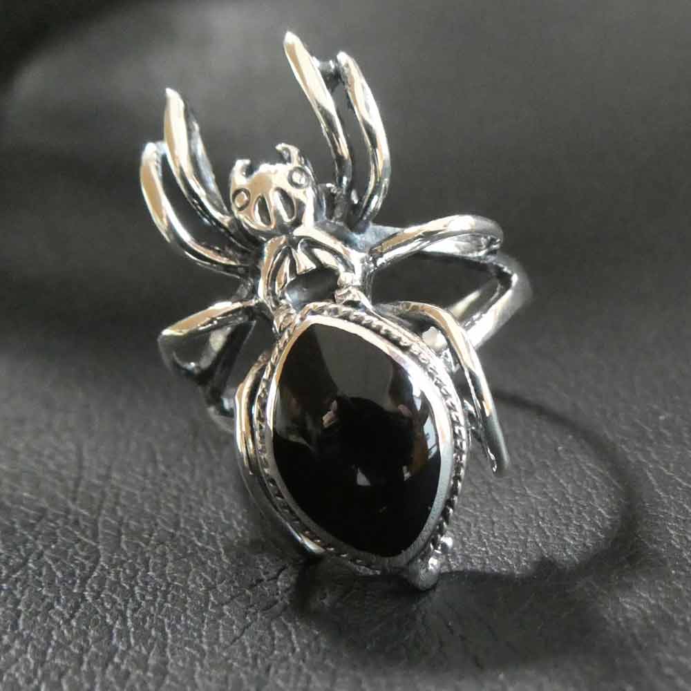 Spinne Silberring Giftring Gothic Schmuck 925er Sterlingsilber