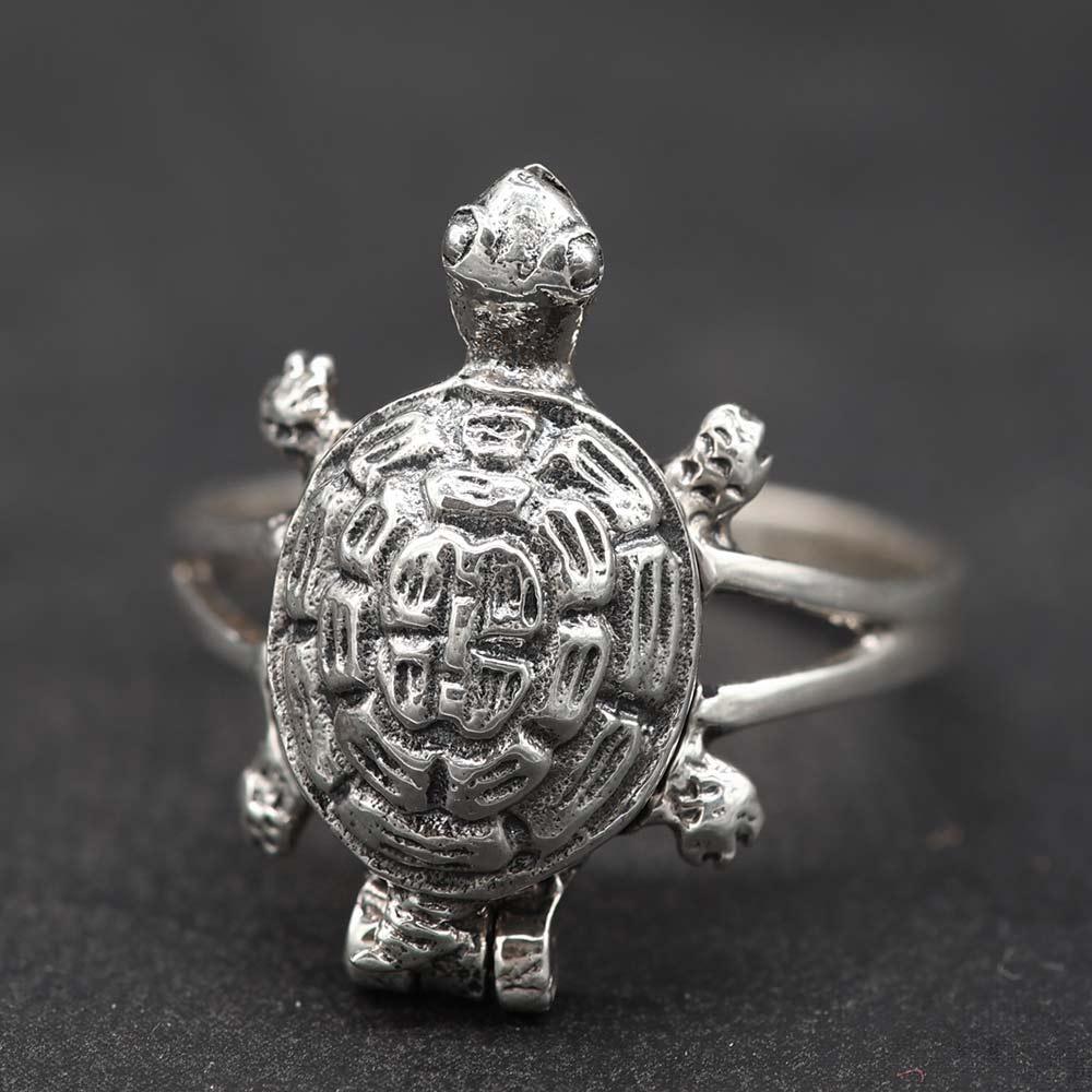 Giftring Schildkröte 925 Silberring viele Größen Kinder Damen Herren Ring