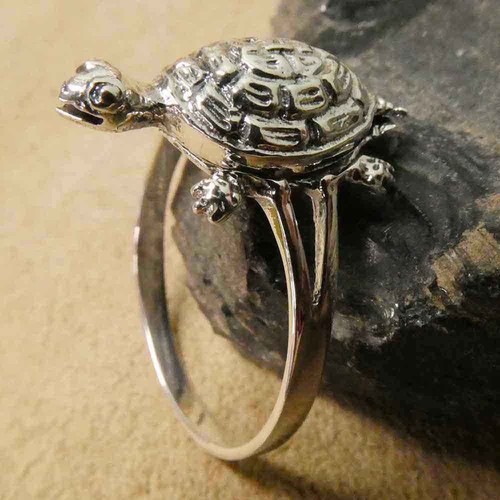 Schildkröten Giftring Silber