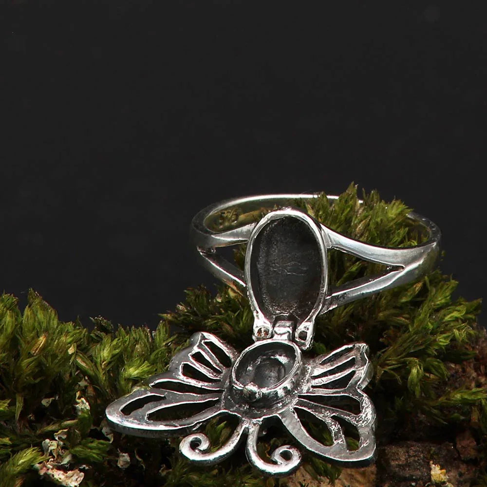 925 Silber Giftring - Schmetterling Silberring mit Tiermotiv für Kinder Damen und Herren