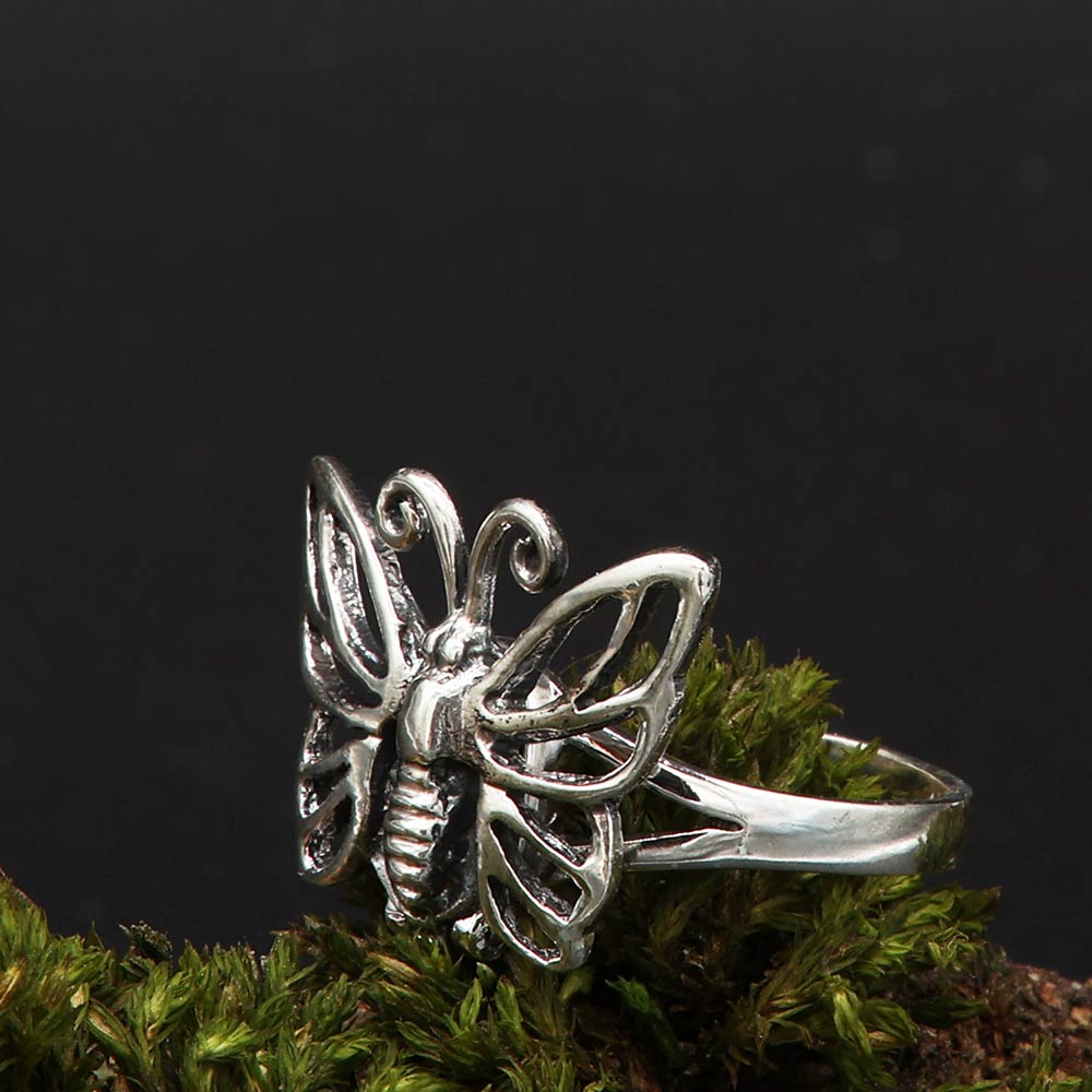 Schmetterling Ring Silber mit geheimfach - Sterlingsilber in Juweliersqualität