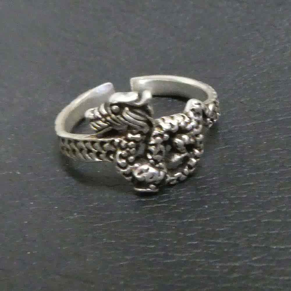 Zehenring Drache Schmuck Silber