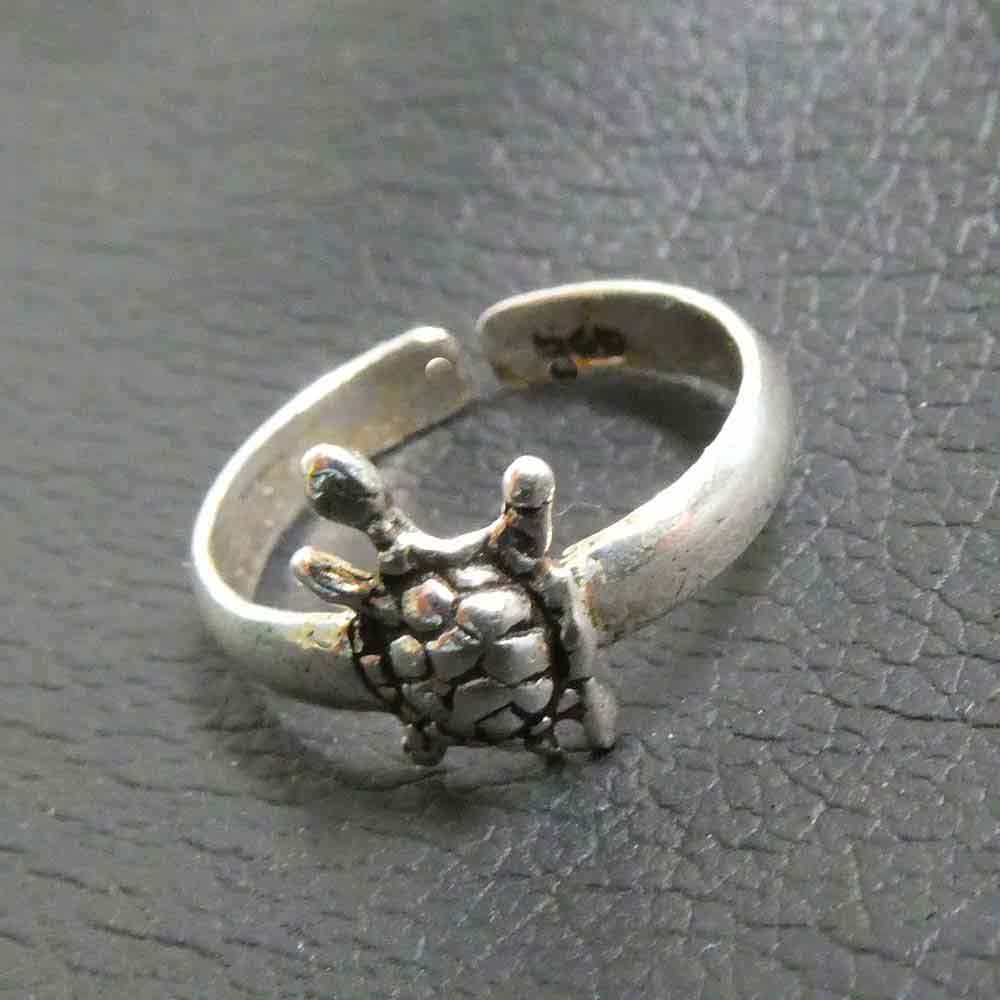 Schildkröte Silber Schmuck Zehenring