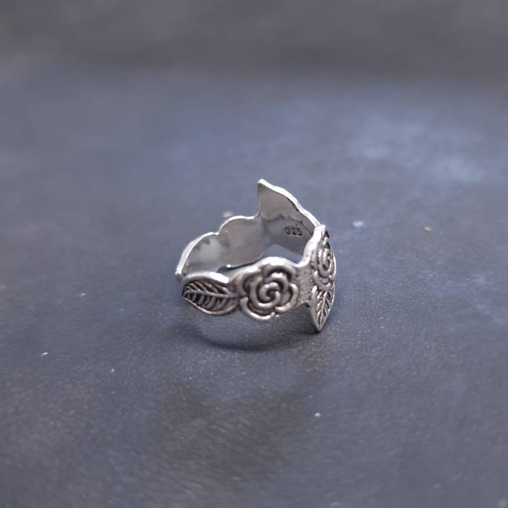 Zehenring 925 Silber mit Rosenmotiv - hochwertig verarbeitet