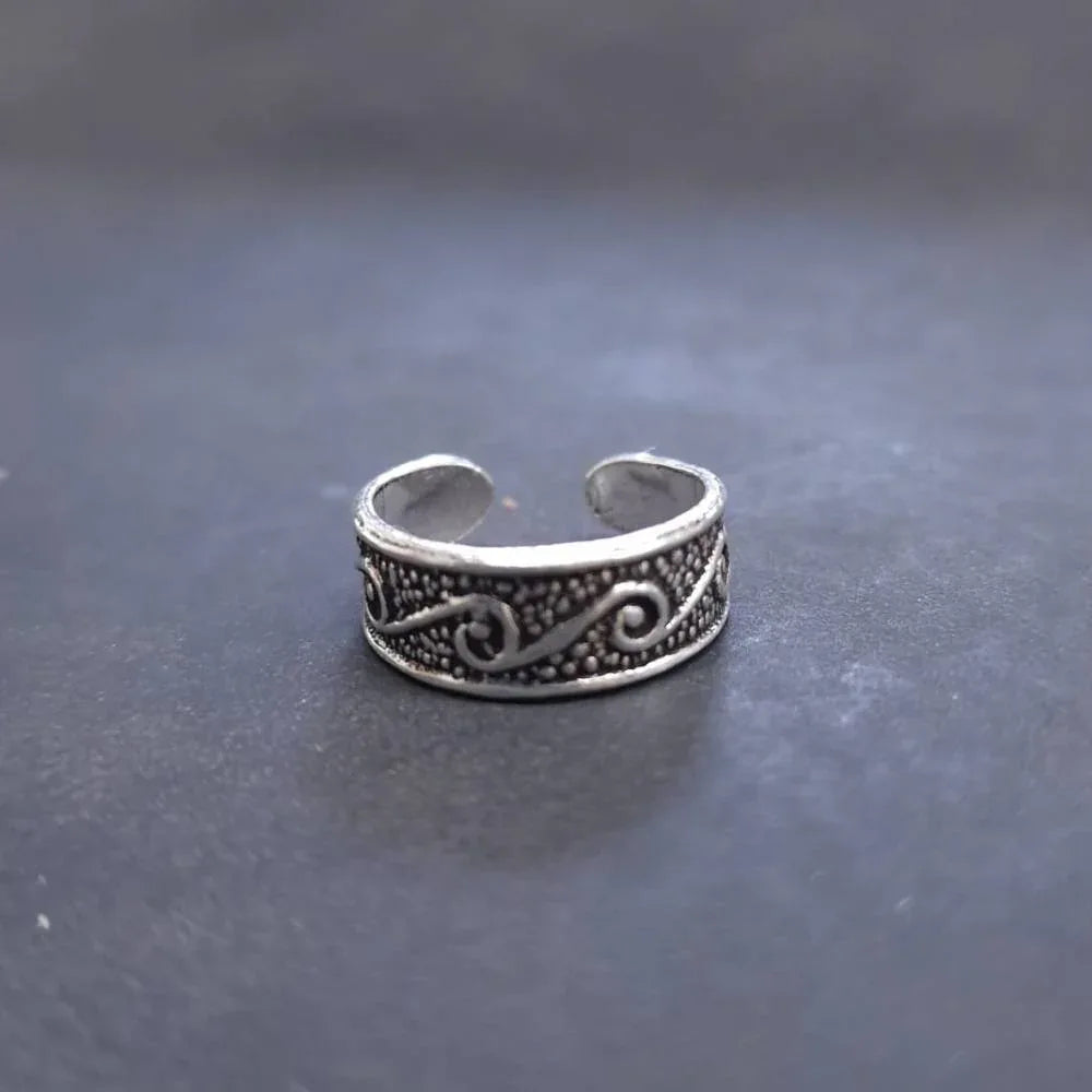 Zehenring 925 Silber mit Welle motiv - hochwertig verarbeitet