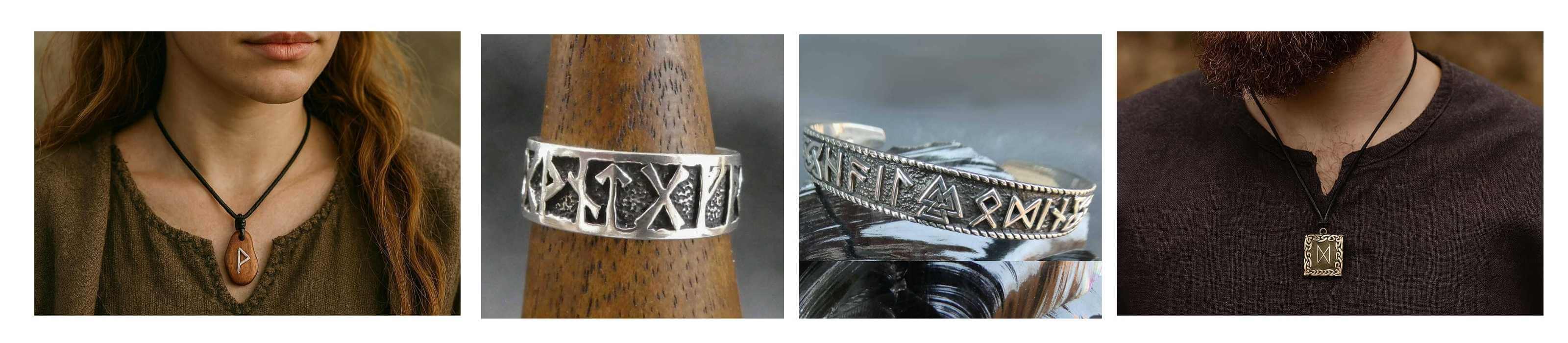 Runen Schmuck Kettenanhänger Norisch Futhark Kette Wikinger