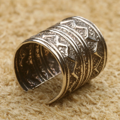 breite Ohrklemme silber