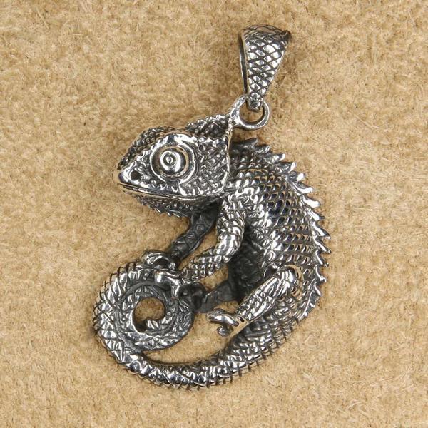 Chamäleon Schmuck Anhänger Silber