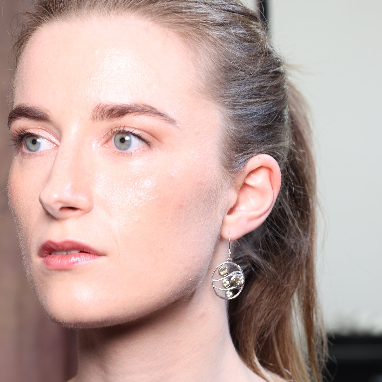 Citrin Ohrringe edler Steinschmuck Hänger