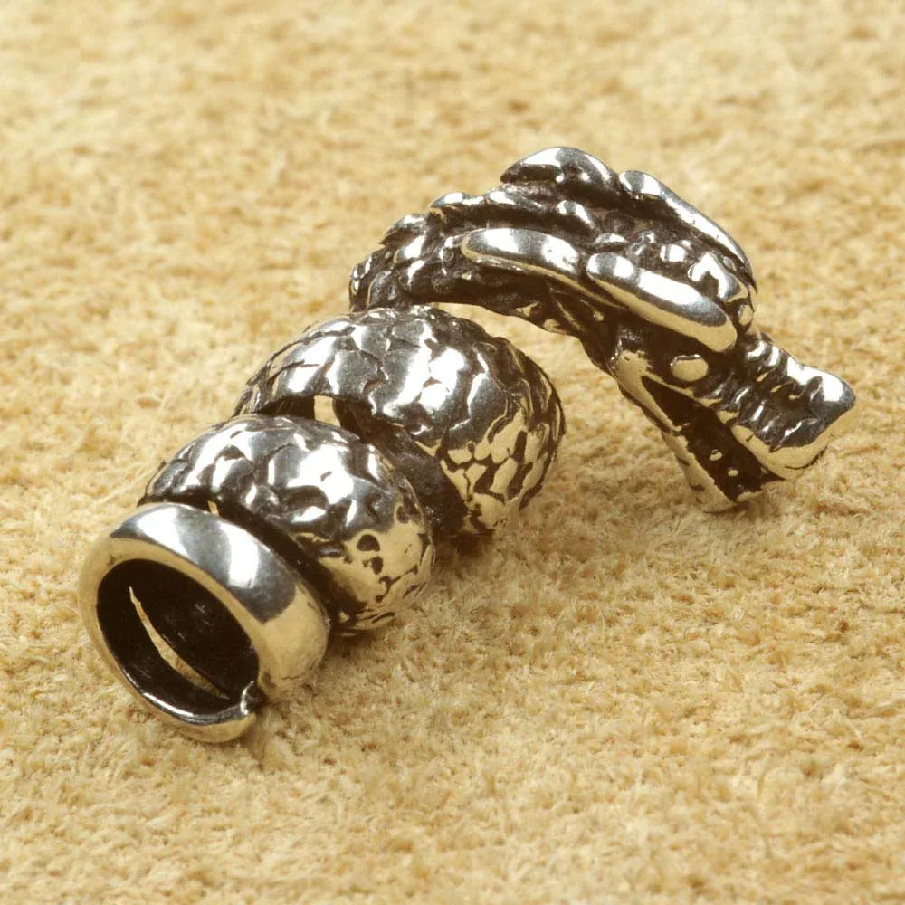 Bartperle Drache Silber