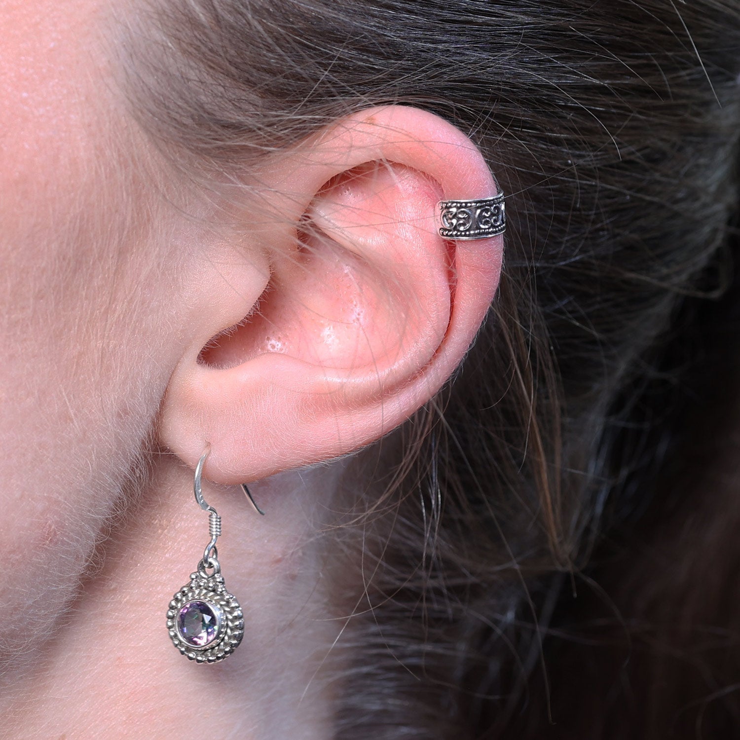 Ohrringe aus feinstem Sterlingsilber Edelstein und Ohrklemme