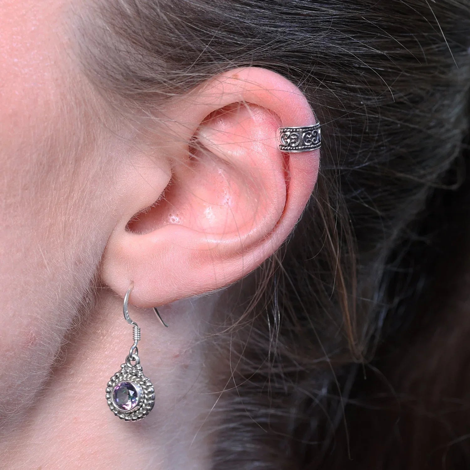 Ohrringe aus feinstem Sterlingsilber Edelstein und Ohrklemme