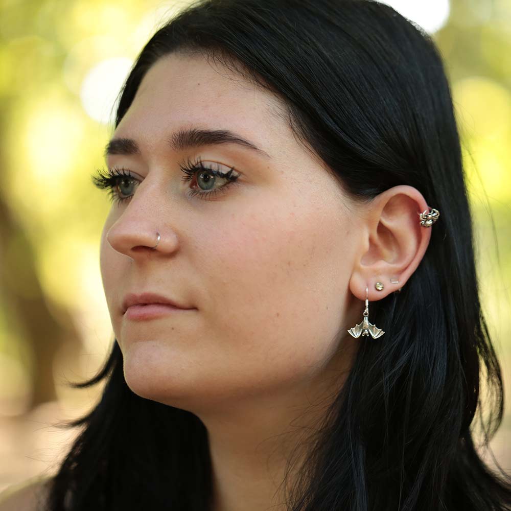 Spinne Ohrschmuck ohne Ohrloch 925 Silber Ohrring