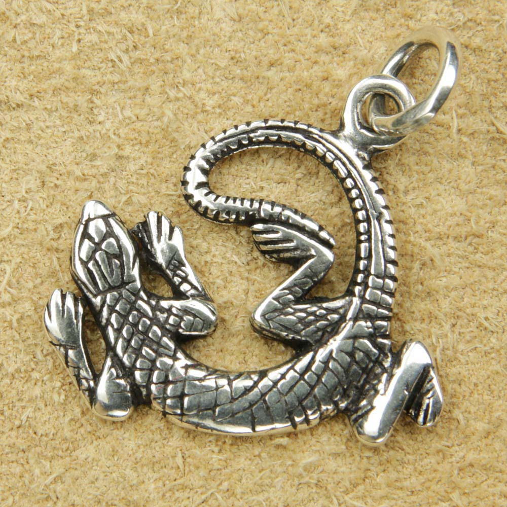 Gecko Schmuck Anhänger 925 Silber