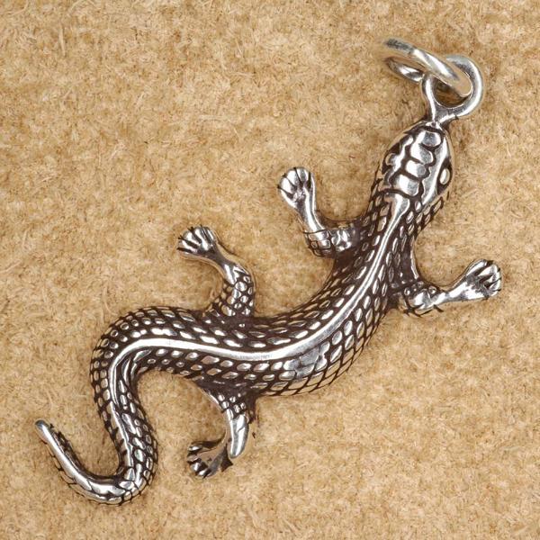 Gecko Schmuck Silber Anhänger Kette
