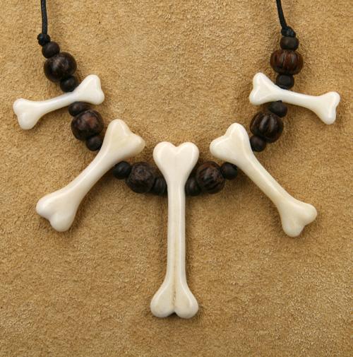 Collier Knochen Gothic Schmuck