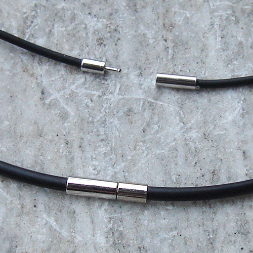 kautschuk Kette schwarz 2mm oder 3mm