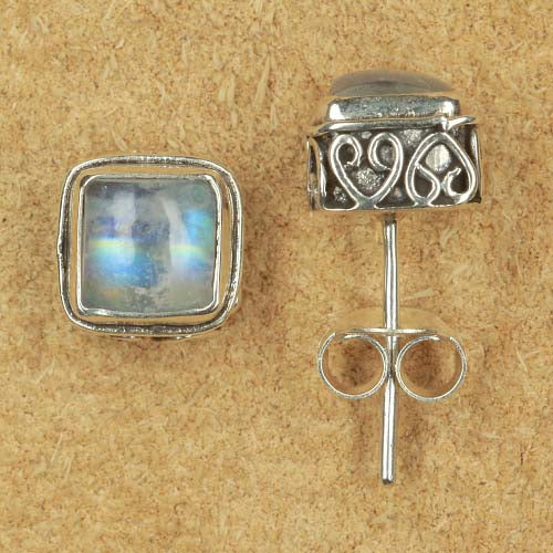 Mondstein Ohrring 925 Silber Ohrschmuck
