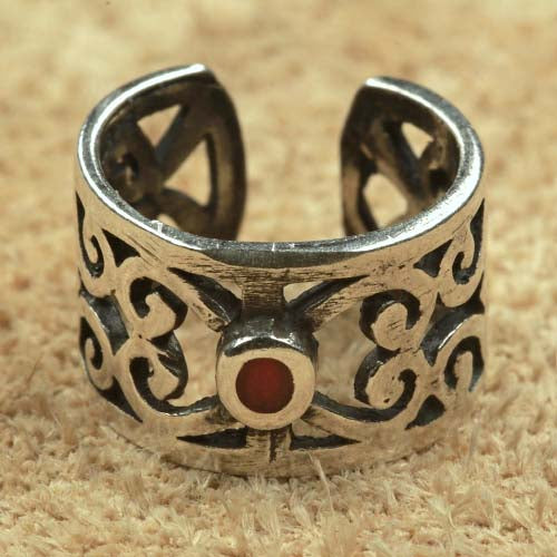 Ohrklemme Silber Schmuck mit Karneol