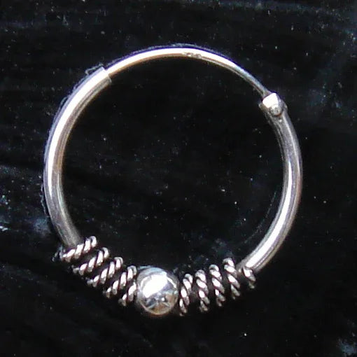 Creole 20mm / 1,6mm Kugel 925 Silber