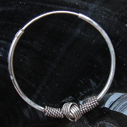 Creole 35mm / 1,6mm verziert 925 Silber