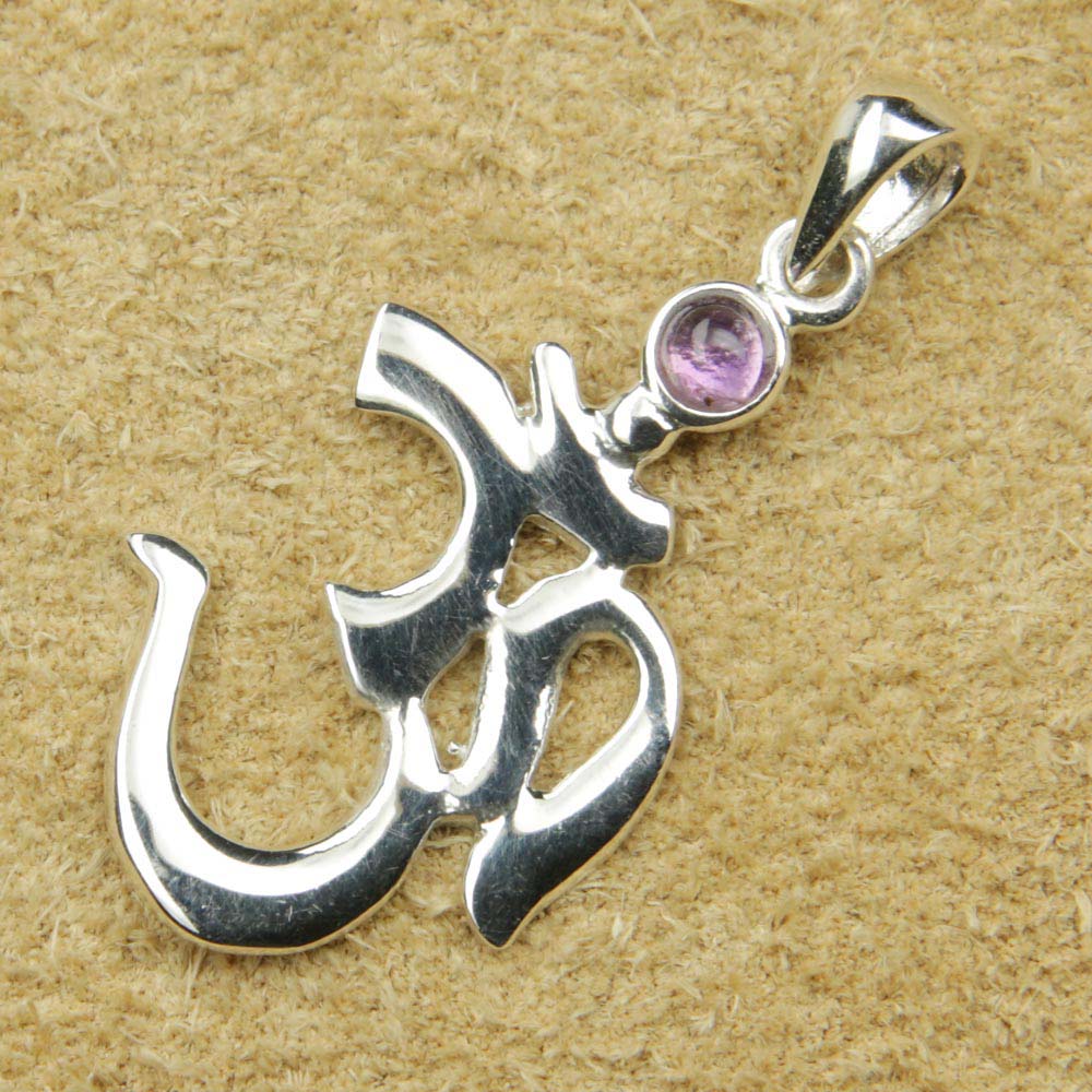Schmuck Amethyst 925 Silber Om