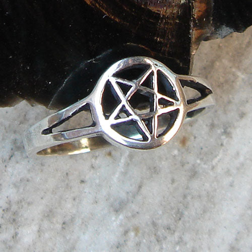Pentagramm Ring Schmuck 925 Silber