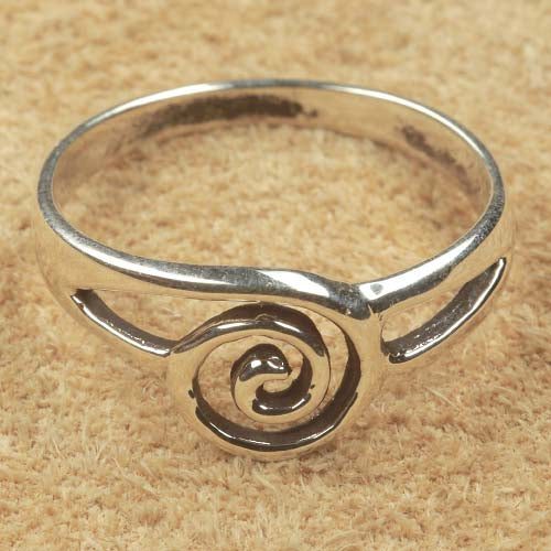 Silber Ring Schmuck Spirale
