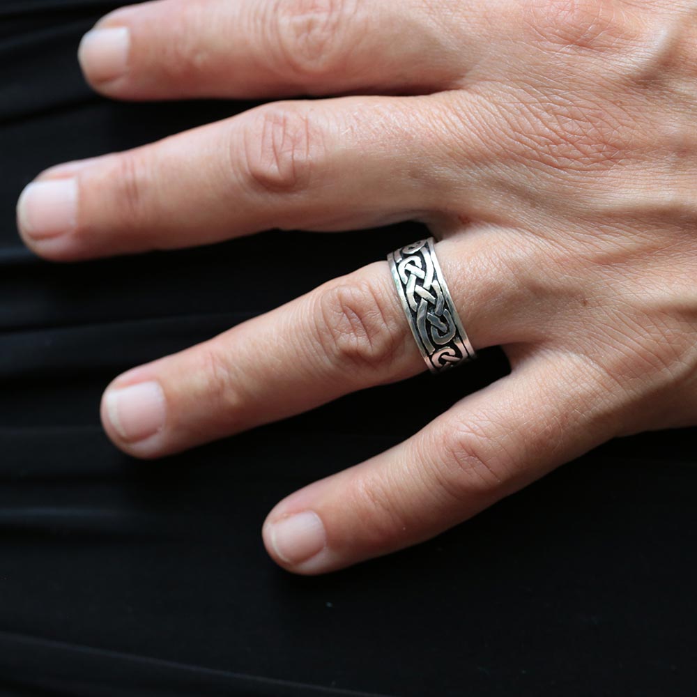 Massiver Silber Ring Keltischer Knoten