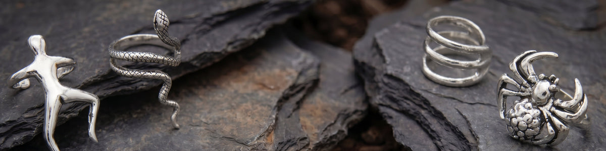 Silberne Ohrklemmen in modernen Designs – Drachensilber