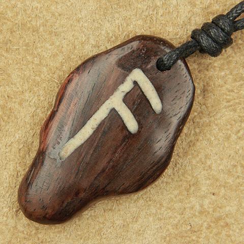 Rune holz schmuck ansuz