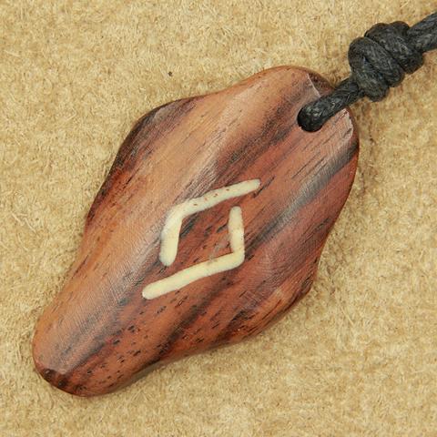 Rune holz schmuck jera